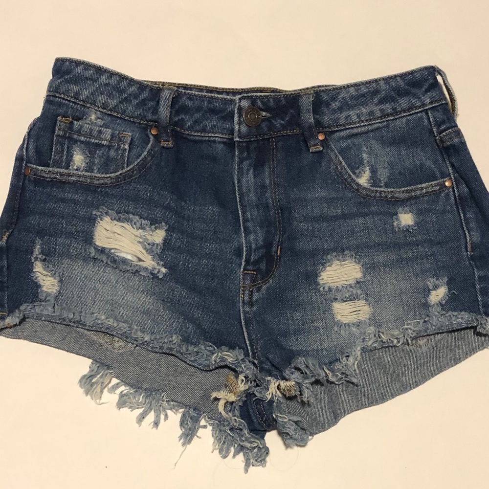 high waisted denim shorts pacsun